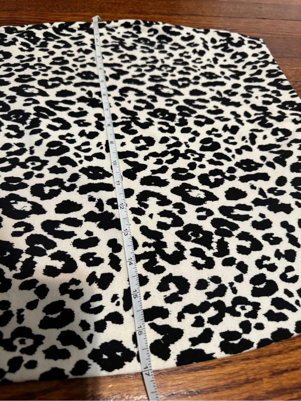Truworths Black & White Leopard Print Pull On Stretchy Midi Pencil Skirt Size S
